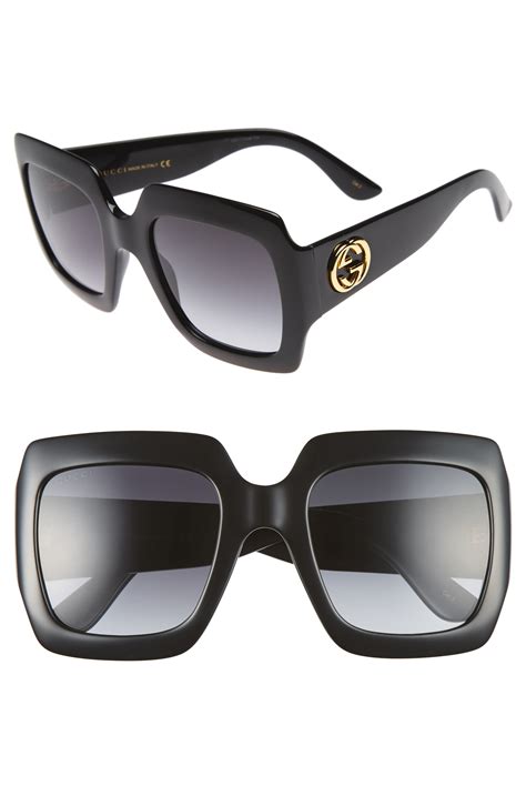 54mm oversized gucci sunglasses|gucci 54mm designer sunglasses.